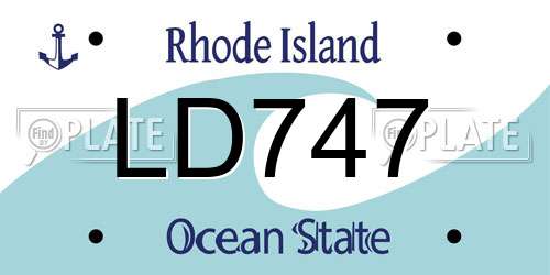 LD747 Rhode Island License Plate