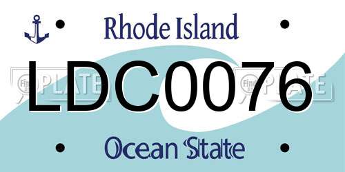 LDC0076 Rhode Island License Plate