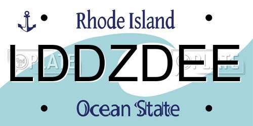 LDDZDEE Rhode Island License Plate