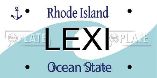 LEXI Rhode Island License Plate