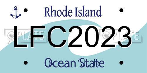 LFC2023 Rhode Island License Plate