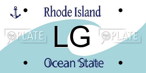 LG Rhode Island License Plate