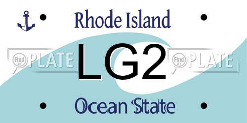 LG2 Rhode Island License Plate