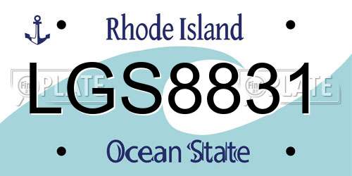 LGS8831 Rhode Island License Plate
