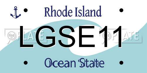 LGSE11 Rhode Island License Plate