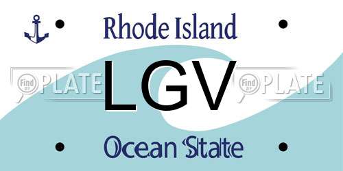 LGV Rhode Island License Plate
