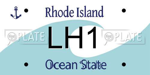 LH1 Rhode Island License Plate