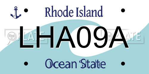LHA09A Rhode Island License Plate