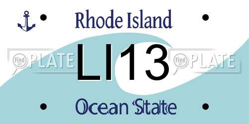 LI13 Rhode Island License Plate