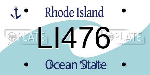 LI476 Rhode Island License Plate