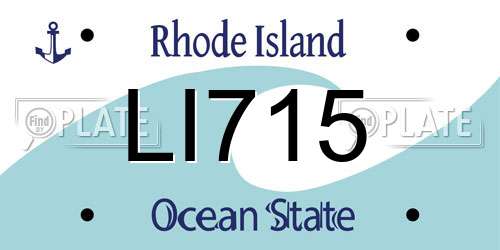 LI715 Rhode Island License Plate