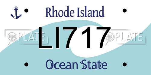 LI717 Rhode Island License Plate