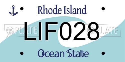 LIF028 Rhode Island License Plate