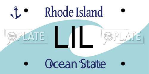 LIL Rhode Island License Plate