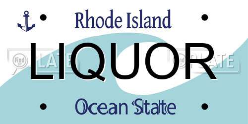LIQUOR Rhode Island License Plate