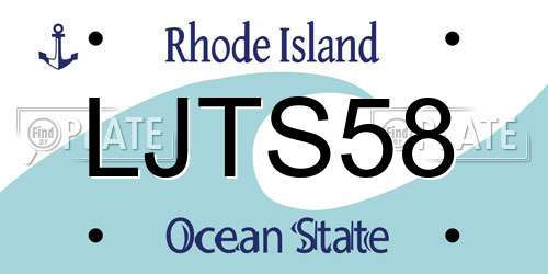 LJTS58 Rhode Island License Plate