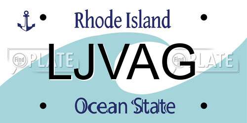 LJVAG Rhode Island License Plate