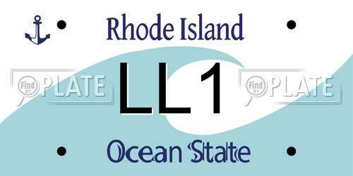 LL1 Rhode Island License Plate