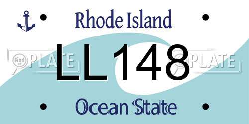 LL148 Rhode Island License Plate