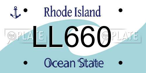 LL660 Rhode Island License Plate