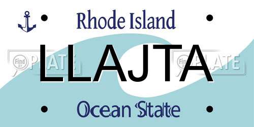 LLAJTA Rhode Island License Plate