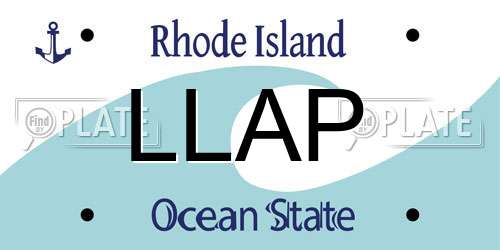 LLAP Rhode Island License Plate