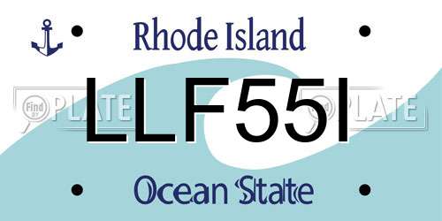 LLF55I Rhode Island License Plate