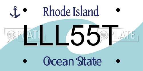 LLL55T Rhode Island License Plate