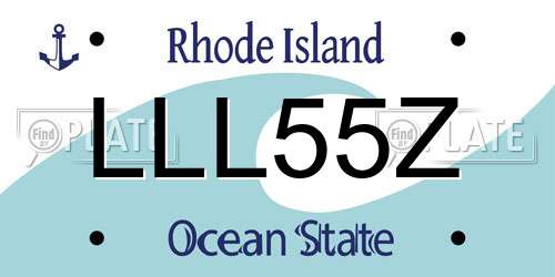 LLL55Z Rhode Island License Plate