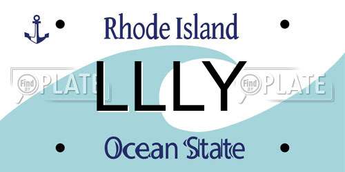 LLLY Rhode Island License Plate