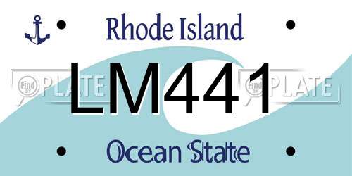 LM441 Rhode Island License Plate