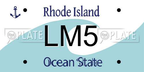 LM5 Rhode Island License Plate