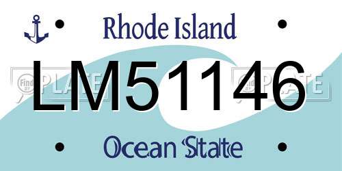 LM51146 Rhode Island License Plate