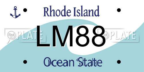 LM88 Rhode Island License Plate