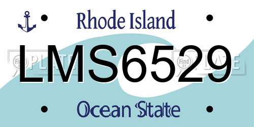LMS6529 Rhode Island License Plate