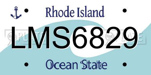 LMS6829 Rhode Island License Plate