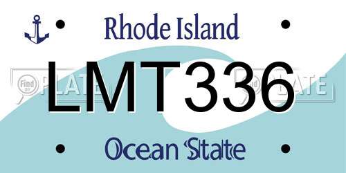 LMT336 Rhode Island License Plate