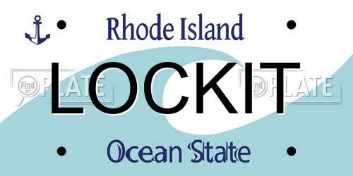 LOCKIT Rhode Island License Plate