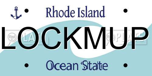 LOCKMUP Rhode Island License Plate