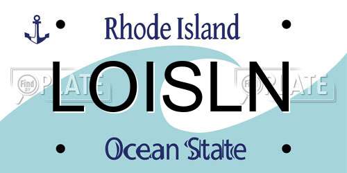 LOISLN Rhode Island License Plate