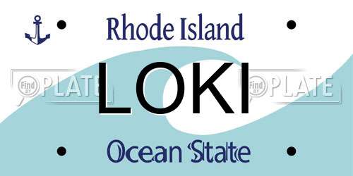 LOKI Rhode Island License Plate