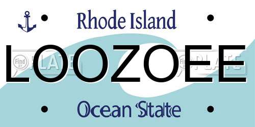LOOZOEE Rhode Island License Plate