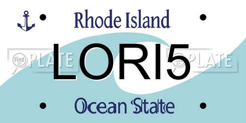LORI5 Rhode Island License Plate