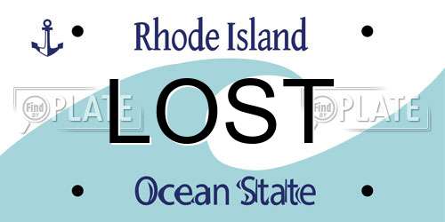LOST Rhode Island License Plate