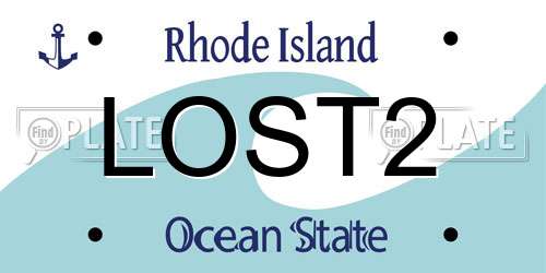 LOST2 Rhode Island License Plate