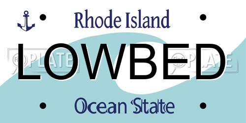 LOWBED Rhode Island License Plate