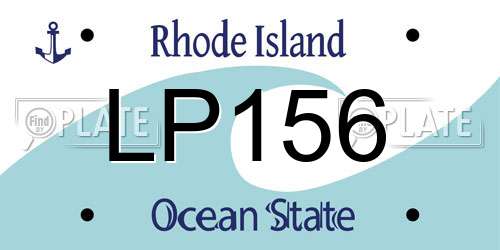 LP156 Rhode Island License Plate