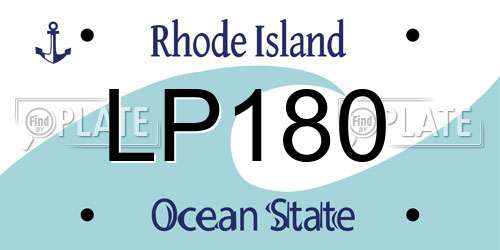 LP180 Rhode Island License Plate
