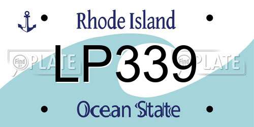 LP339 Rhode Island License Plate