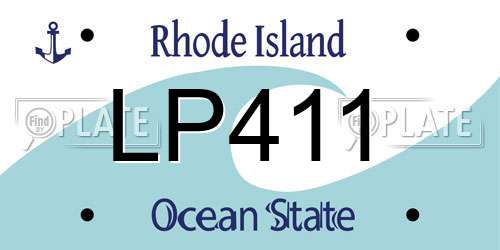 LP411 Rhode Island License Plate